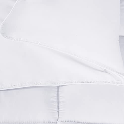 SUPERIOR Oversized All-Season Reversible Down Alternative Comforter, King, White