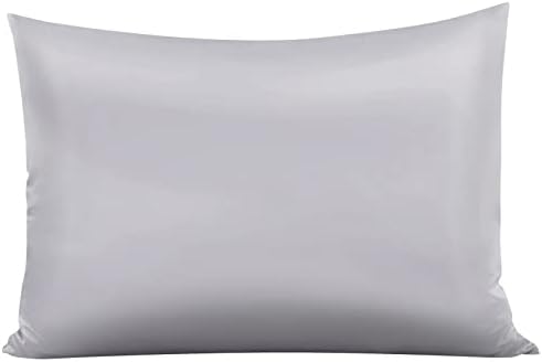 Satin Bed Pillowcase, Both Side Silky Soft Standard Size Satin Pillowcases For Hair And Skin, Bed Pillow Covers With Hidden Zipper, Pillow Protector, Pack Of 1 Piece (Standard, Deep Gray)