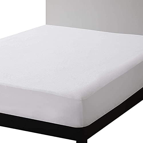 Mattress Protector-RV Short Queen, Premium, Cotton Waterproof Mattress Cover Protectors Fitted Sheet Style Elastic Fitted Mattress Cover Terry Top Surface Fits 15" Deep Pocket, White