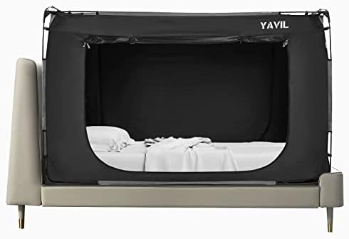 Bed Tent Bed Canopy Full Size, Portable Sleeping Tents Dream Tents Indoor For Kids And Adult, Breathable Privacy Space On Bed With Three Doors (Mattress Not Included)
