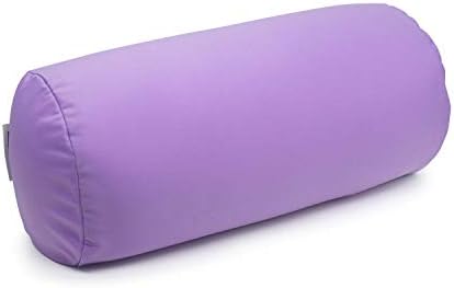 Squishy Deluxe Tube Microbead Bolster Pillow With Stay-Cool Fill & Silky Removable Cover, Flexible, Head, Neck & Back Support For Home & Away, Carrying Case, 13 X 6 Inches, Grey
