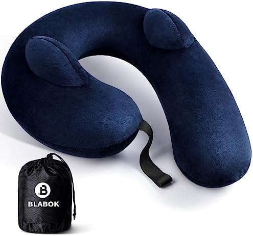 BLABOK Airplane Pillow Comfortable And Portable, Travel Neck Pillow With Washable Cover (C4)