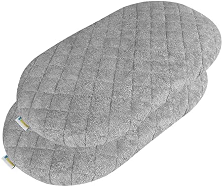 Ssinet Mattress Pad Cover For Halo Bassinest/Ingenuity Bassinet/4moms Bassinet Mattress, Waterproof Bamboo Terry Bassinet Mattress Protector With Elastic Bed Skirt, 30"×18" White