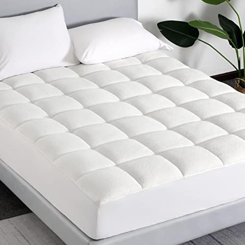 100% Waterproof Mattress Pad Full Size, Quilted Fitted Mattress Protector - Soft Breathable Jacquard Air Fabric - Washable Mattress Cover, Deep Pocket 8"-21", Full