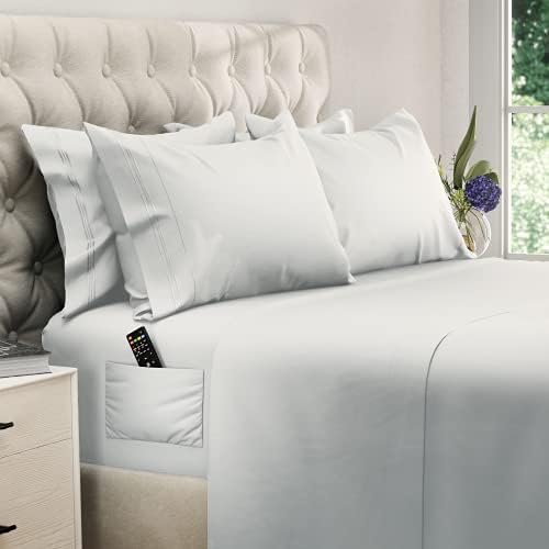 Deep Pocket Queen Sheets - 6 PCS Set - Up To 15 Inches - 2500 Supreme Collection - Superior Softness - Hotel Luxury Sheets & Pillowcases Set - Wrinkle And Fade Resistant (Queen, Gray)