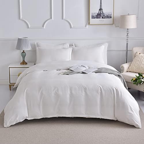 Duvet Cover Set King Size, Ultra Soft Washed Microfiber Duvet Covers, 3 Pieces Bedding Duvet Cover Sets(1 Duvet Cover, 2 Pillowcases) With Zipper Closure & Corner Ties (Light Green, King)