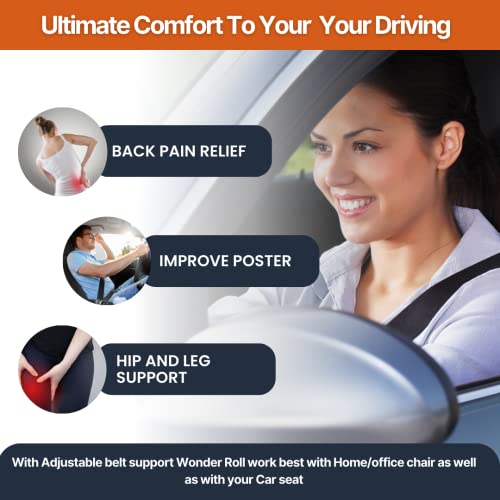 Wonder-Roll Self Inflating Travel Lumbar Pillow | Self Inflating Pillow Helps To Relax The Back. Use As An Inflatable Back Pillow, Inflatable Lumbar Pillow, And Inflatable Back Support