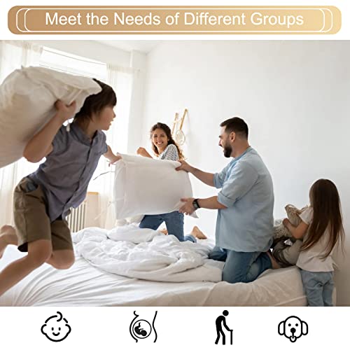 Queen Size 3 Inch Memory Foam Mattress Topper Queen Size, Gel-Infused Cooling Bed Topper With Removable & Washable Bamboo Fiber Cover, Zipper Closure