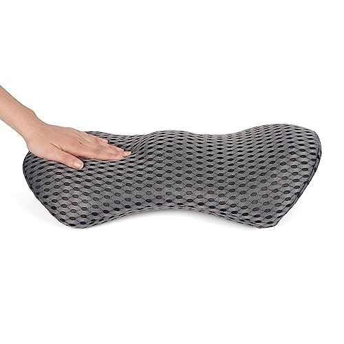 Divine Comfort Lumbar Support Pillow - Memory Foam Pillow For Back Support - Improves Posture - Detachable & Washable Back Cushion - Ergonomic Lumbar Pillow For Office Chair, Couch, Bed, And Car Seat