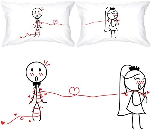 BOLDLOFT Tie The Knot Couple Pillowcases-Wedding Gifts For Bride And Groom,Engagement Gifts For Couple,Bridal Shower Gifts|Bride And Groom Gifts,Newlywed Gifts,New Bride Gifts