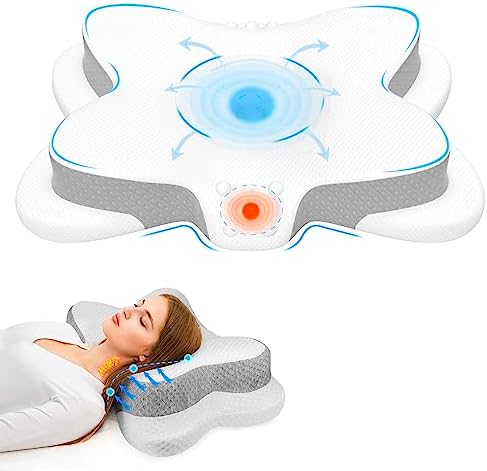 Fccabin Cervical Memory Foam Pillow, Contour Pillows For Neck And Shoulder Pain, Ergonomic Orthopedic Sleeping Neck Contoured Support Pillow For Side Sleepers, Back And Stomach Sleepers