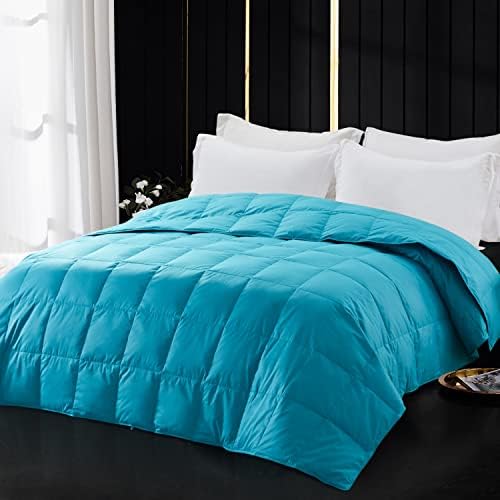 Down Blanket, Extra Lightweight Summer Comforter/Duvet Insert, Noiseless & Extra Soft, 400 Thread Count,King Size 106x90 Inches,12 Ounce Fill Weight, White……