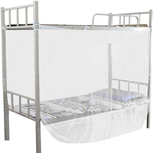 Yencoly Mosquito Net For Bed Canopy,4 Corner Post Bed Canopy Mosquito Net Twin Full Queen Size Netting White Camping Screen House (Twin)