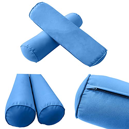 PROLINEMAX |Cover ONLY| Outdoor Style 3 Twin Piped Trim Daybed Mattress Bolster Pillow Fitted Sheet AD102