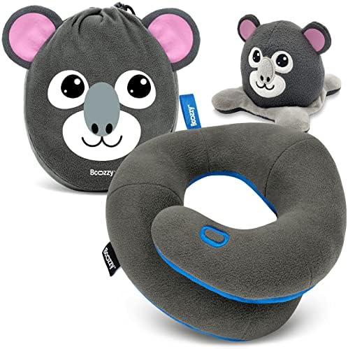 BCOZZY Kids Travel Neck Pillow, Supports The Neck, Head & Chin, Stops The Head From Falling Forward, For Kids Who Fall Asleep In The Car Seat & Plane, For Kids 3-7 Y/O, Navy