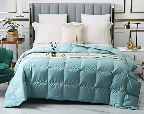 Confibona Lightweight 90% White Down Comforter/Blanket,Cooling Duvet Insert For Summer/Warm Weather,Soft Noiseless Shell,Machine Washable, Twin/Twin XL Size,Light Brown