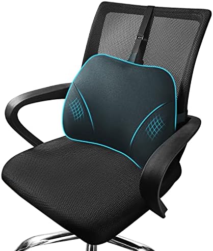 Lumbar Support Pillow For Office Chair For Low Back Pain Relief - Mini Side Wedge Shape Lumbar Pillow For Chair Comfort Your Lower Back Area (Dark Gray)