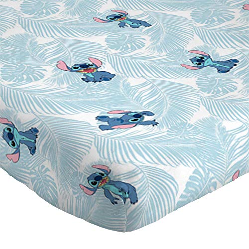 Jay Franco Disney Lilo & Stitch Floral Fun Twin Sheet Set - 3 Piece Set Super Soft And Cozy Kid’s Bedding - Fade Resistant Microfiber Sheets (Official Disney Product)