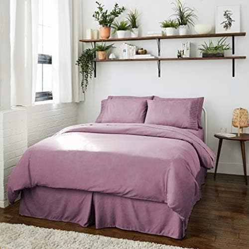 Queen Duvet Cover Set | Soft & Silky Duvet Cover Queen Set With Bamboo Woven Material | Cool & Breathable Comforter Cover With Zipper Closure | 3 Piece Set (Queen, Navy Blue)