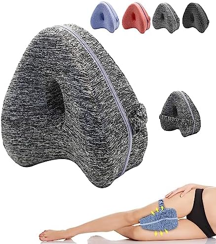YiYLunneo Smoothspine Alignment Pillow - Relieve Hip Pain & Sciatica, Smooth Spine Alignment Pillow, Smoothspine Improved Leg Pillow For Sleeping Side Sleeper (Grey, 1PCS)