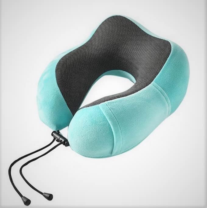 GENERIC MilZZZ Travel Neck Pillow-Comfortable And Lightweight 100% Memory Foam Travel Pillow-Airplane, Car And Home/Office Pillow-Machine Washable Cover-Includes Earplugs, Eye Mask And Travel Bag
