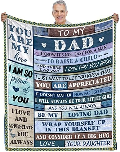 Gift For Dad Birthday Gifts For Dad From Daughter Dad Gifts - Best Dad Ever Gifts Dad Blankets To My Dad Blanket Christmas Thanksgiving Gift Ideas 60"x50"