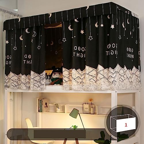 XGOPTS Students Dormitory Bunk Bed Curtains Dustproof Privacy Curtains Breathable Shading Nets Bedding Curtain Bed Tent Curtain Bed Canopy Blackout Cloth Curtain Single Sleeper Loft Bed Dorm Curtain