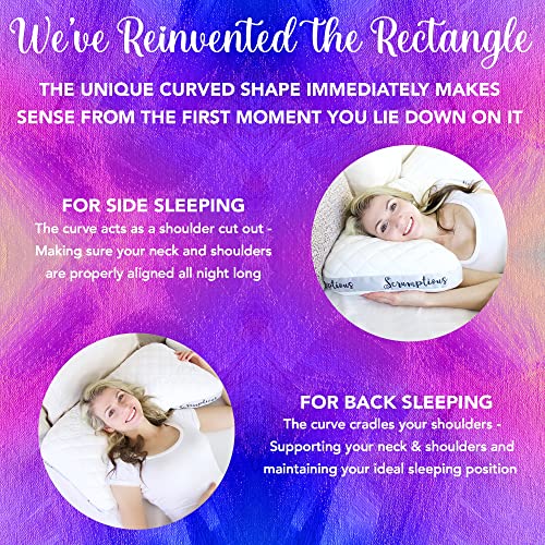 Honeydew Scrumptious Side Pillow Gift Pack- The Ultimate Luxury Neck Pillow- Adjustable Support For Neck Pain Relief- Made In USA- Cooling Pillow Fill- Pillow And Pillowcase Set (Queen Size)