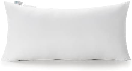  Polyester Decorative Rectangle Throw Pillow Inserts, Hypoallergenic Form Stuffer Cushion Sham Filler, 16x26, White, 1 Count (Pack Of 1)