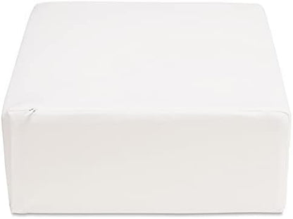  TOPPURE Cube Memory Foam Pillow Pro-Long For Side Sleepers, Snorers (24"/12"/5"), Soft But Supportive Cervical Pillow For Neck And Shoulder Pain Relief Sleeping, Rectangle Neck Pillow,White