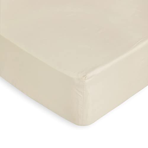  - Light Beige Sheet Set, Plain Solid Color, Soft Microfiber Bedding (4pcs, Queen Size)