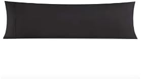  Italian Luxury Body Pillow Cover - Soft 21" X 60" Microfiber Long Pillow Case W/ No Zipper - Fits 20" ﻿x 54" Pillow, Machine Washable, Gray