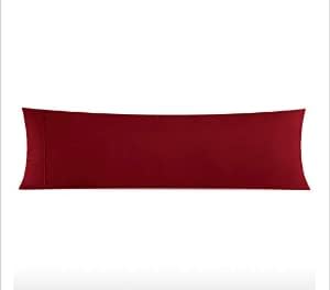  Italian Luxury Body Pillow Cover - Soft 21" X 60" Microfiber Long Pillow Case W/ No Zipper - Fits 20" ﻿x 54" Pillow, Machine Washable, Gray