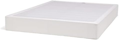 Amazon Basics X Spring Cover - Alternative To Bed Skirt, Elastic Polyester Fabric Wrap Around Band 4 Sides - Queen, Cream
