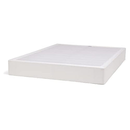 Amazon Basics X Spring Cover - Alternative To Bed Skirt, Elastic Polyester Fabric Wrap Around Band 4 Sides - Queen, Cream