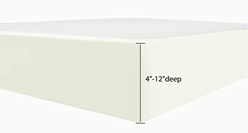  Biscaynebay Decorative Box Spring Cover Queen Size, Ivory Luxurious Jersey Knitting Stretchy Wrap Around 4 Sides Bed Skirt For Home/Hotels, Easy Fit Wrinkle Free Machine Washable