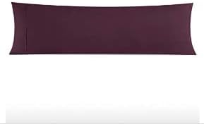  Italian Luxury Body Pillow Cover - Soft 21" X 60" Microfiber Long Pillow Case W/ No Zipper - Fits 20" ﻿x 54" Pillow, Machine Washable, Gray