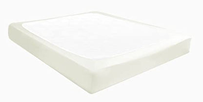  Biscaynebay Decorative Box Spring Cover Queen Size, Ivory Luxurious Jersey Knitting Stretchy Wrap Around 4 Sides Bed Skirt For Home/Hotels, Easy Fit Wrinkle Free Machine Washable