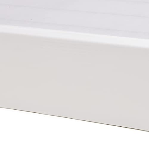 Amazon Basics X Spring Cover - Alternative To Bed Skirt, Elastic Polyester Fabric Wrap Around Band 4 Sides - Queen, Cream
