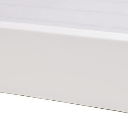 Amazon Basics X Spring Cover - Alternative To Bed Skirt, Elastic Polyester Fabric Wrap Around Band 4 Sides - Queen, Cream