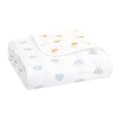  Aden + Anais 100% Organic Cotton Muslin Baby Blanket Crib Bedding For Newborn Baby And Toddler, Nursery Blanket For Boys And Girls, Baby Registry And Shower Gift - Outdoors, Sleepy Forest