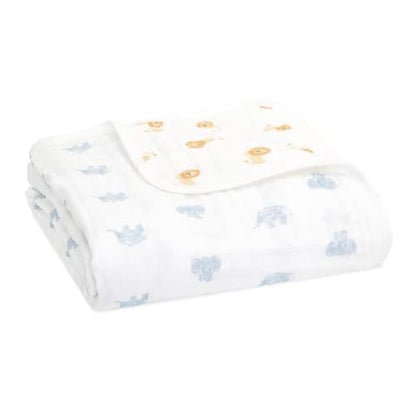  Aden + Anais 100% Organic Cotton Muslin Baby Blanket Crib Bedding For Newborn Baby And Toddler, Nursery Blanket For Boys And Girls, Baby Registry And Shower Gift - Outdoors, Sleepy Forest