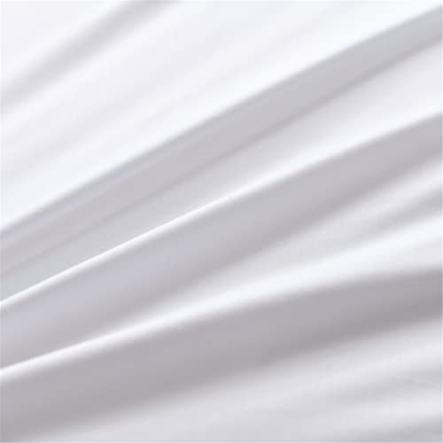  LEIGE Hotel White Duvet Cover Bed Sheet Set Cotton Soft 600TC Bedding Set Twin Full Queen King Size 4Pcs (Color : White, Size : 260X240cm 4Pcs)