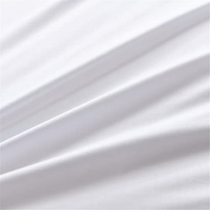  LEIGE Hotel White Duvet Cover Bed Sheet Set Cotton Soft 600TC Bedding Set Twin Full Queen King Size 4Pcs (Color : White, Size : 260X240cm 4Pcs)