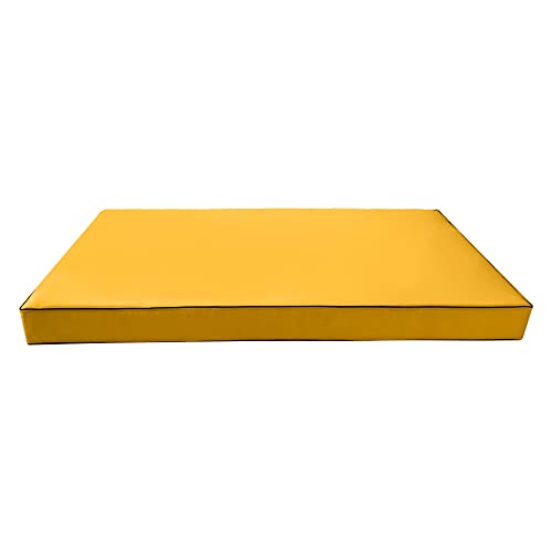  DBM IMPORTS *Cover ONLY*-Style 5 Outdoor Daybed Mattress Bolster Pillow Slipcovers Contrast Pipe Trim Full Size - AD108