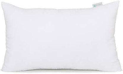  Polyester Decorative Rectangle Throw Pillow Inserts, Hypoallergenic Form Stuffer Cushion Sham Filler, 16x26, White, 1 Count (Pack Of 1)