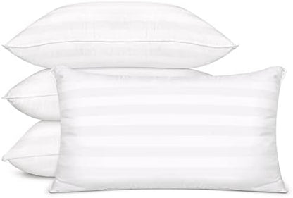  Bed Pillows For Sleeping [Pack Of 2] Cozy Dream Series Hotel Quality Pillows Premium Plush Fiber, Breathable Cooling Cover Skin-Friendly