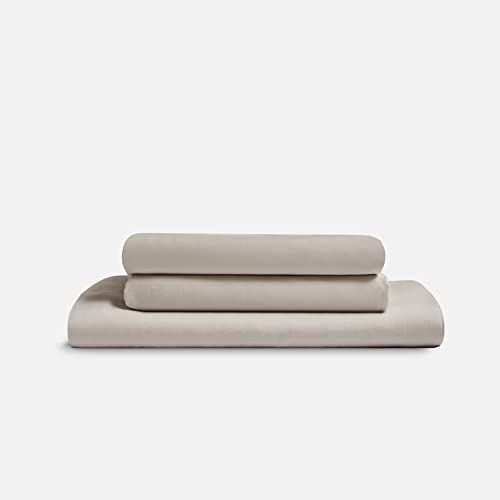  By SIJO 100% Organic Bamboo Sheet Set, Buttery Soft, Cooling For Hot Sleepers, Silky Breathable, Oeko-TEX, High GSM, 16" Deep Pockets - 3pc - 2 Pillowcases 1 Fitted Sheet (Fog, King)