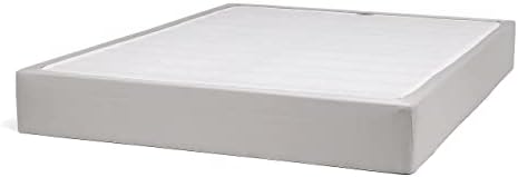 Amazon Basics X Spring Cover - Alternative To Bed Skirt, Elastic Polyester Fabric Wrap Around Band 4 Sides - Queen, Cream