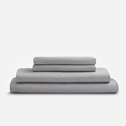  By SIJO 100% Organic Bamboo Sheet Set, Buttery Soft, Cooling For Hot Sleepers, Silky Breathable, Oeko-TEX, High GSM, 16" Deep Pockets - 3pc - 2 Pillowcases 1 Fitted Sheet (Fog, King)